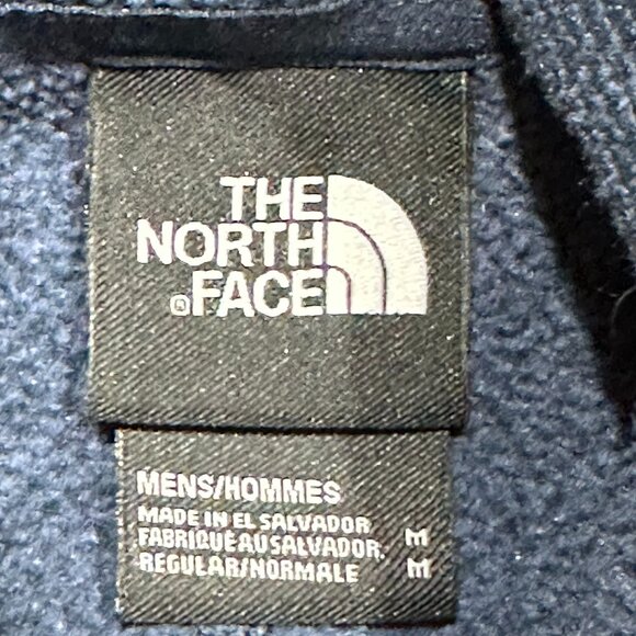 The North Face Blue 1/4 Zip Pullover Sweater Medium Winter Warm Textured Comfort - Picture 4 of 6